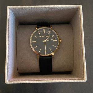 Michael Kors Black and Gold Wristwatch